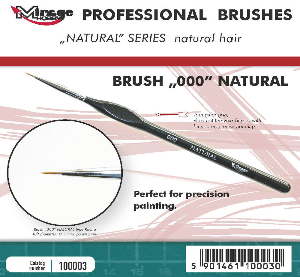 MIRAGE BRUSH NATURAL SIZE 000