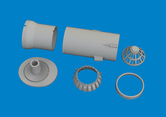MiG-21F exhaust nozzle PRINT for Eduard
