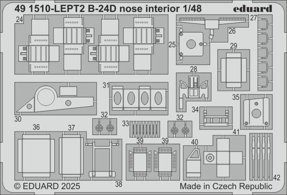 B-24D nose interior  HOBBY BOSS