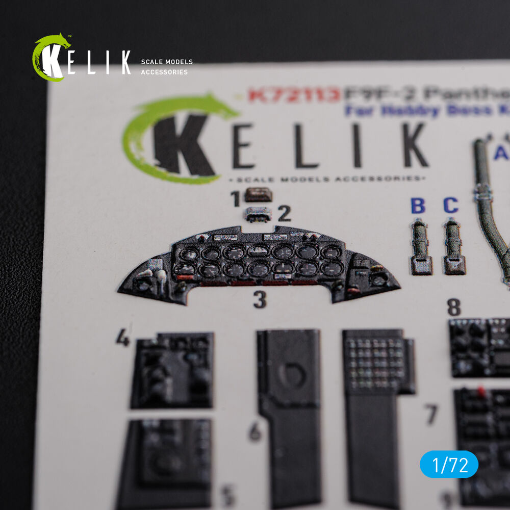 F9F-2 Panther interior 3D decals for HobbyBoss kit