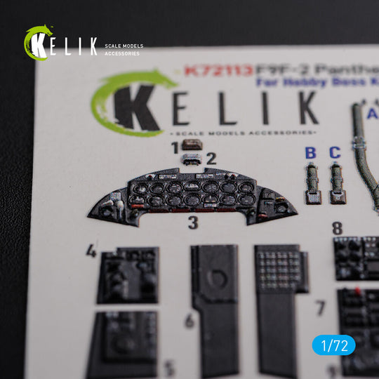 F9F-2 Panther interior 3D decals for HobbyBoss kit
