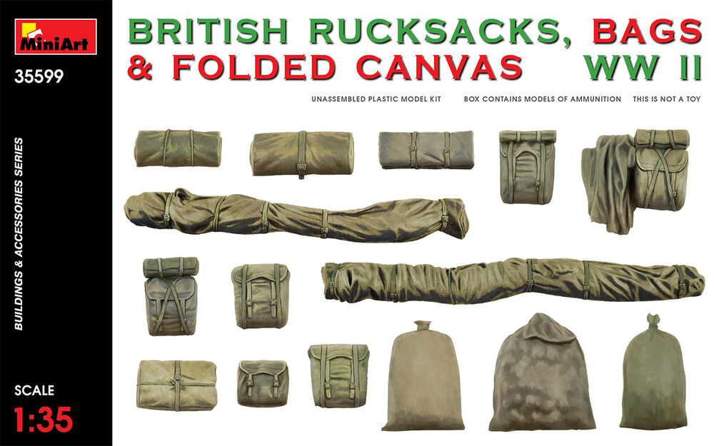 British Rucksacks, Bags & Folded Canvas WW2