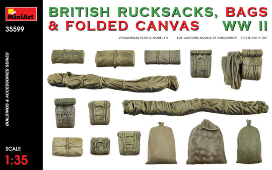 British Rucksacks, Bags & Folded Canvas WW2
