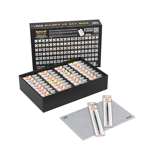 WARGAME PAINT IT ALL BOX 72 COLORS 3GEN