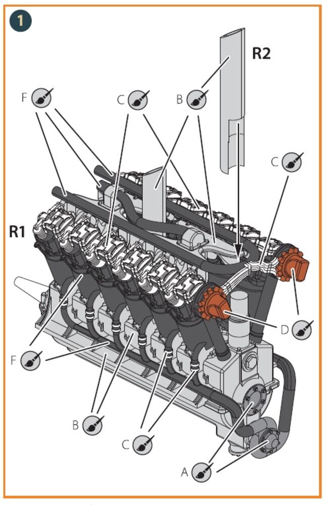 Liberty L-12 engine set 3D print