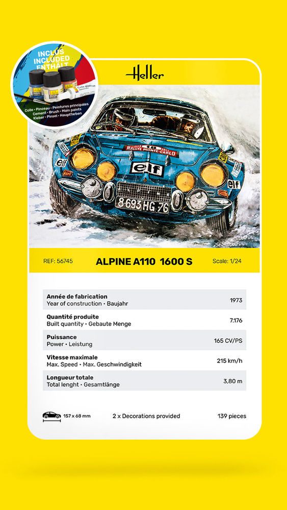 STARTER KIT Alpine A110 (1600S)