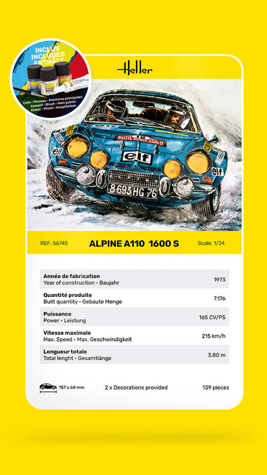 STARTER KIT Alpine A110 (1600S)