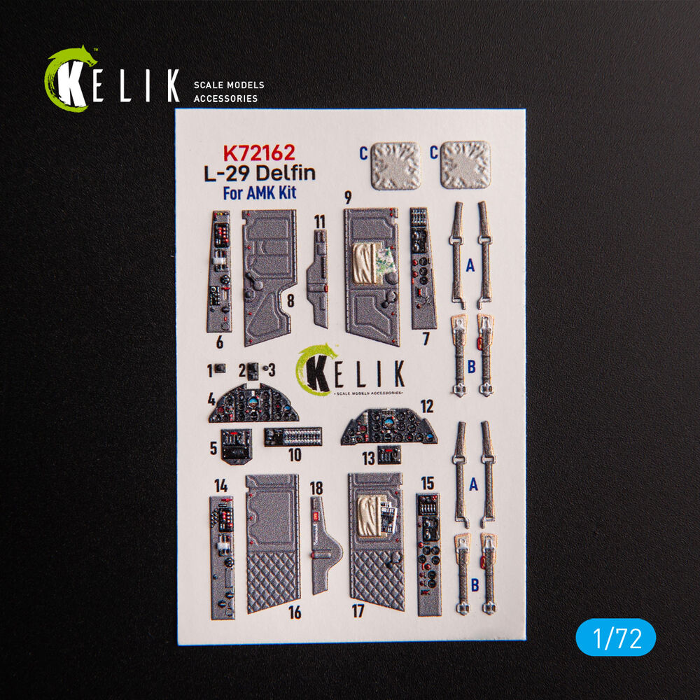 L-29 Delfin - interior 3D decals for AMK kit