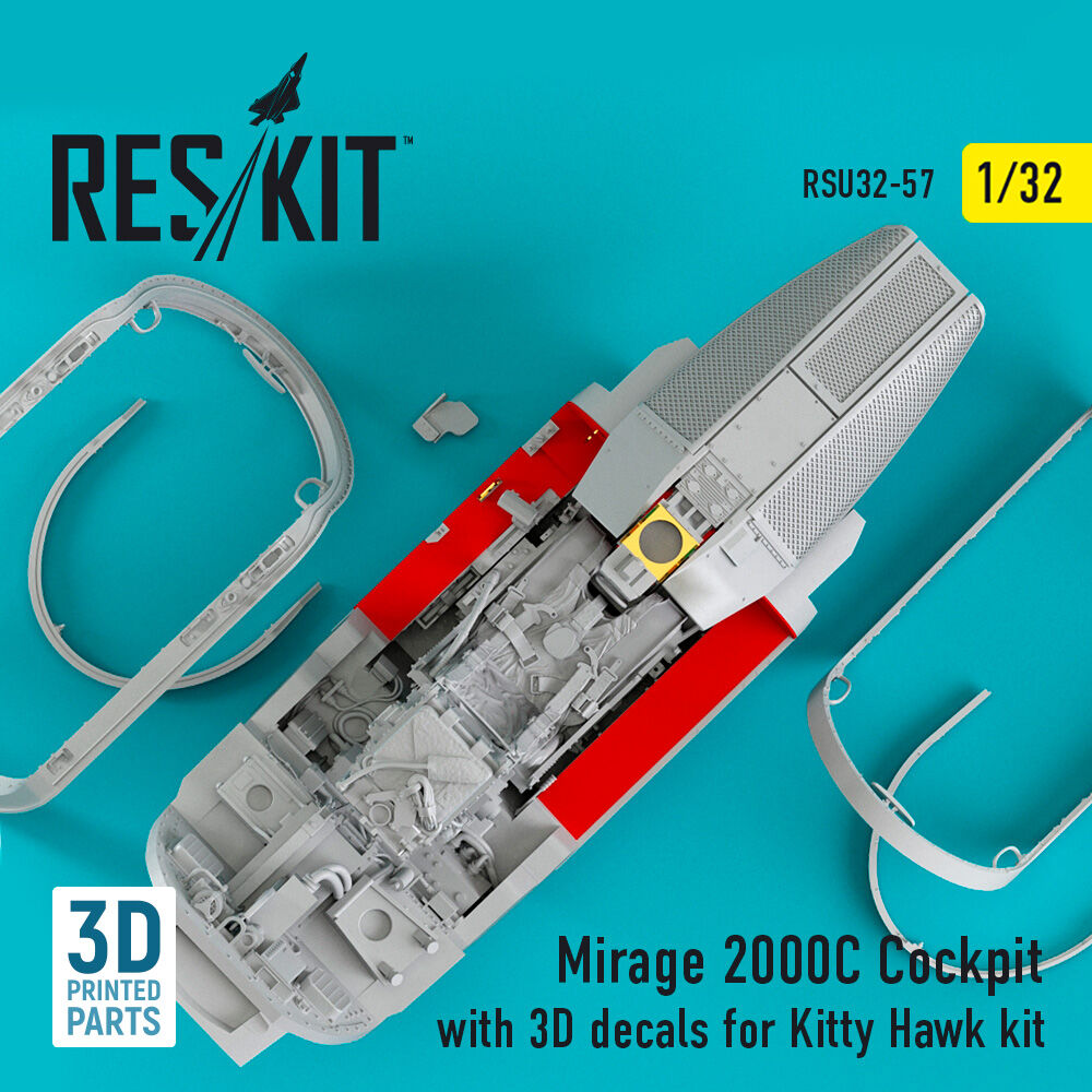 Mirage 2000C Cockpit with 3D decals for Kitty Hawk kit