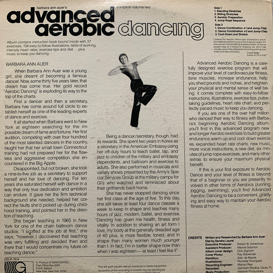 Barbara Ann Auer – Advanced Aerobic Dancing: Complete Volume Two. 1982. LP.