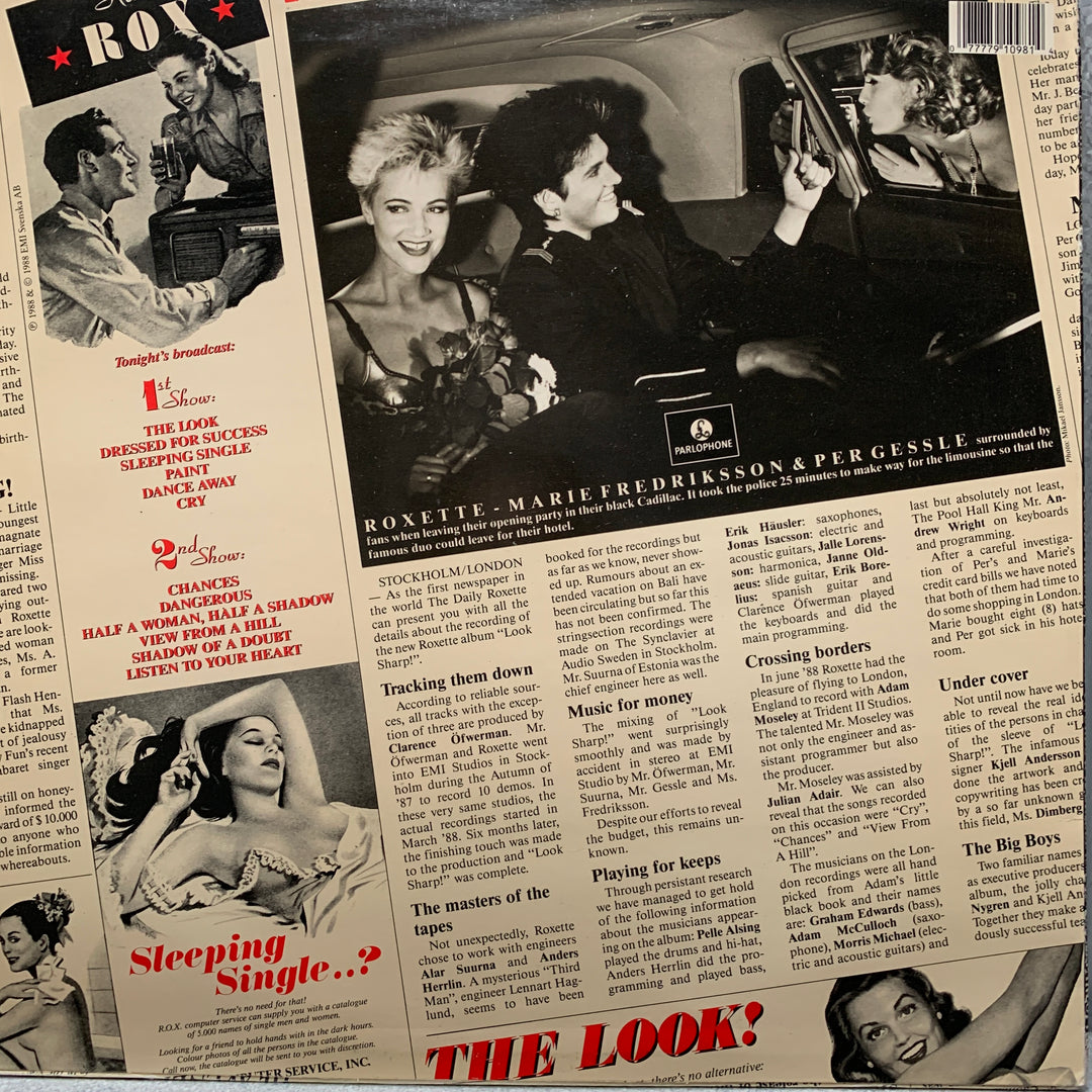 Roxette – Look Sharp!. 1988. LP.
