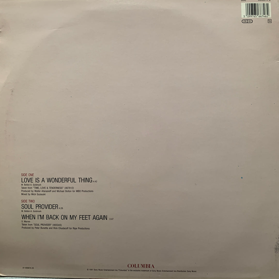 Michael Bolton – Love Is A Wonderful Thing. 1991. 12" maxisingel.