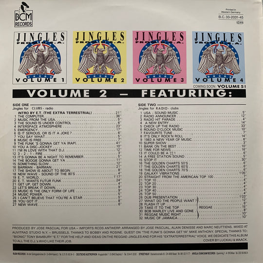 Various – Jingles From U.S.A. Volume 2. 1987. LP.