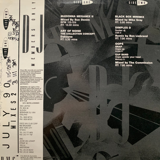 DMC – DJ Mixes. LP.