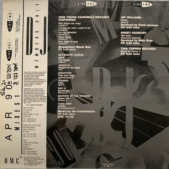 DMC – Mixes 1: April '90. 1990. LP.