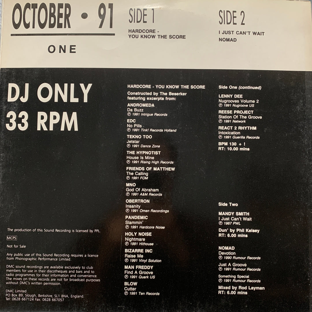 DMC – October '91 One. 1991. LP.