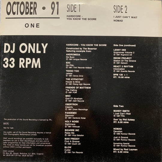 DMC – October '91 One. 1991. LP.