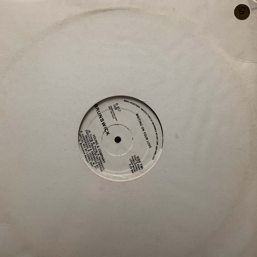 Brunswick – Young & Company – Waiting on Your Love. 1981. 12" Single.