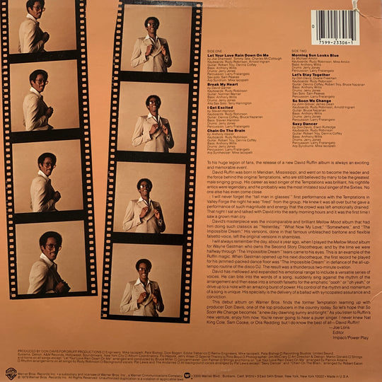 David Ruffin – So Soon We Change. 1979. LP.