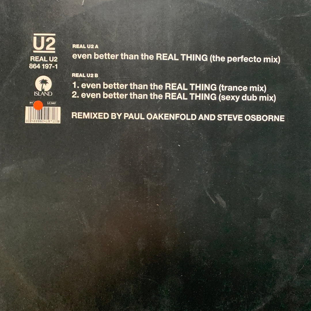 U2 – Even Better Than the Real Thing (The Perfecto Mix). 1992. 12" Maxi-Single.