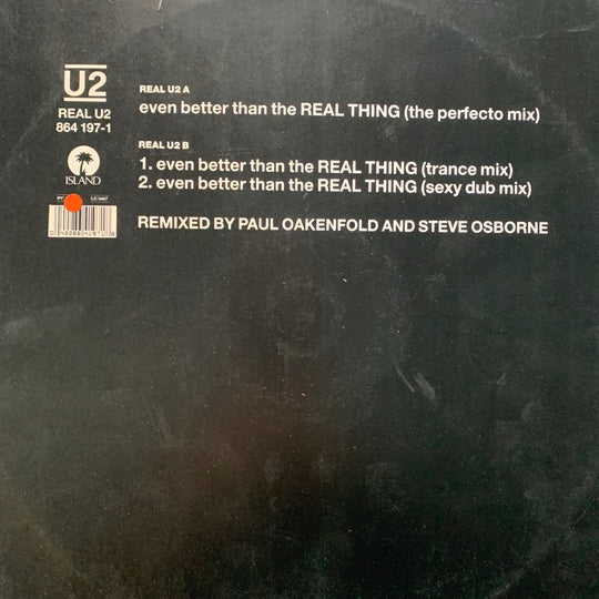 U2 – Even Better Than the Real Thing (The Perfecto Mix). 1992. 12" Maxi-Single.