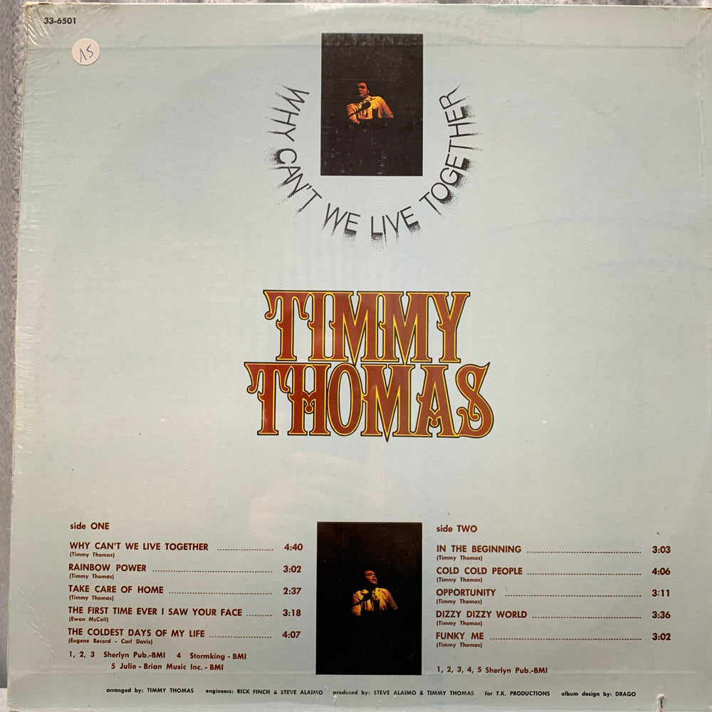 Timmy Thomas – Why Can't We Live Together. 1972. LP.