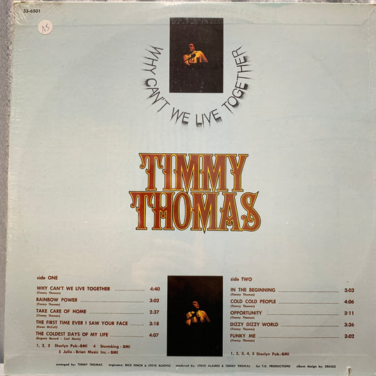 Timmy Thomas – Why Can't We Live Together. 1972. LP.