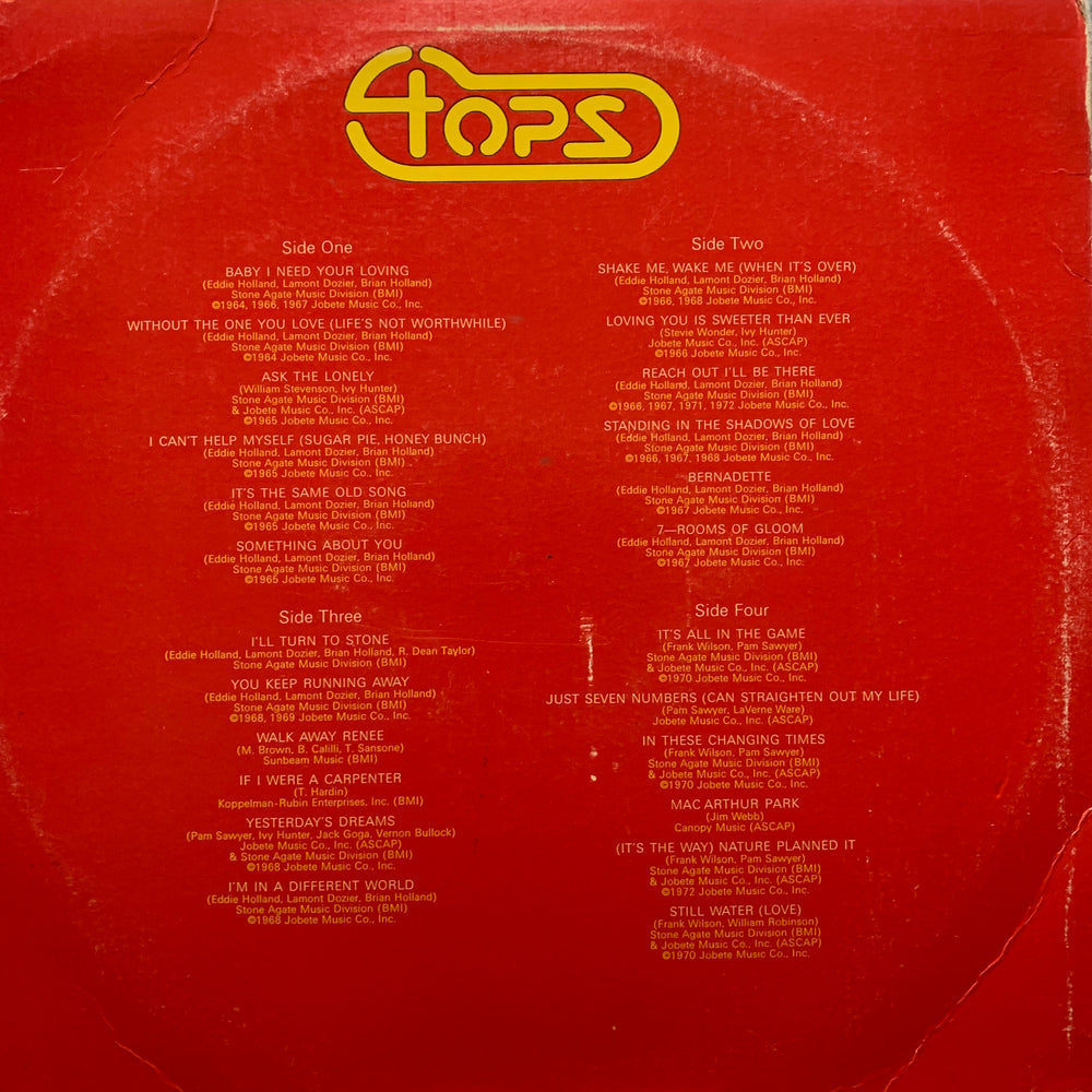 The Four Tops – The Best of the Four Tops. LP.