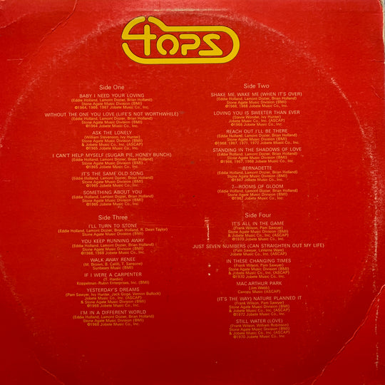 The Four Tops – The Best of the Four Tops. LP.