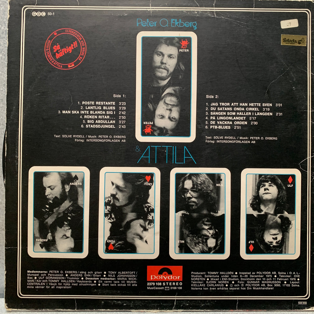 Peter O. Ekberg & Attila - Så Häftigt!!. 1976. LP.