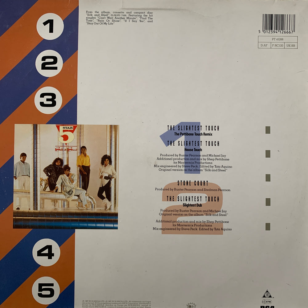 Five Star - The Slightest Touch (The Shep Pettibone Touch Remix). 1987. LP.