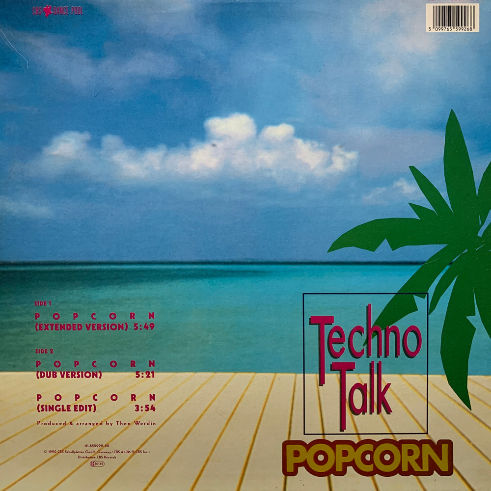Popcorn - Techno Talk. 1993. LP.