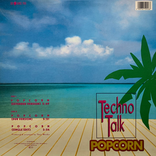 Popcorn - Techno Talk. 1993. LP.