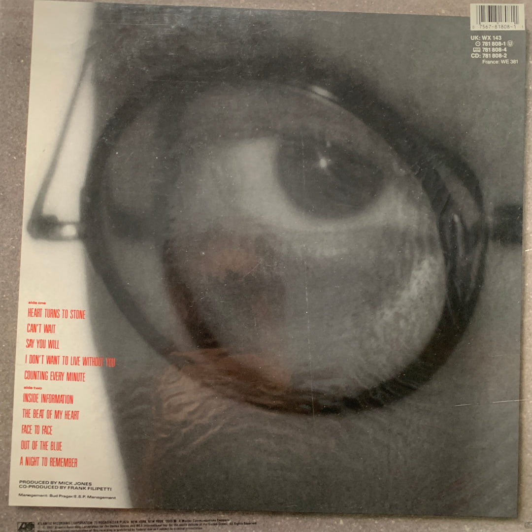 Foreigner - Inside Information. 1987. LP.