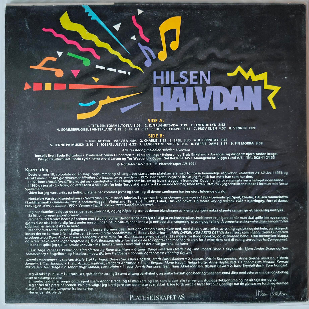 Halvdan Sivertsen - Hilsen Halvdan 1991. LP.
