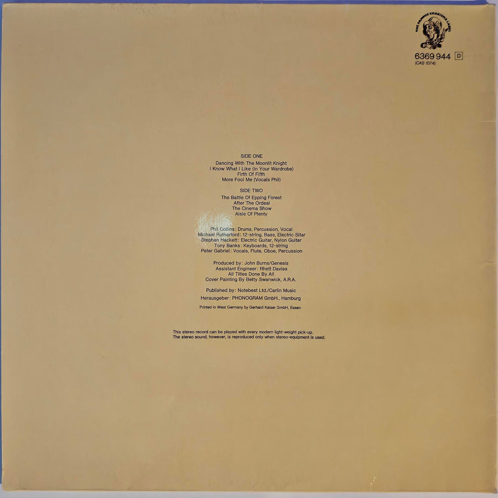 Genesis - Selling England By The Pound 1973. LP.