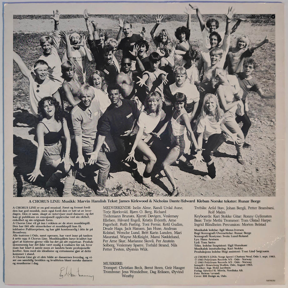 Diverse Artister - A Chorus Line (Norsk Versjon) 1978/1983. LP.