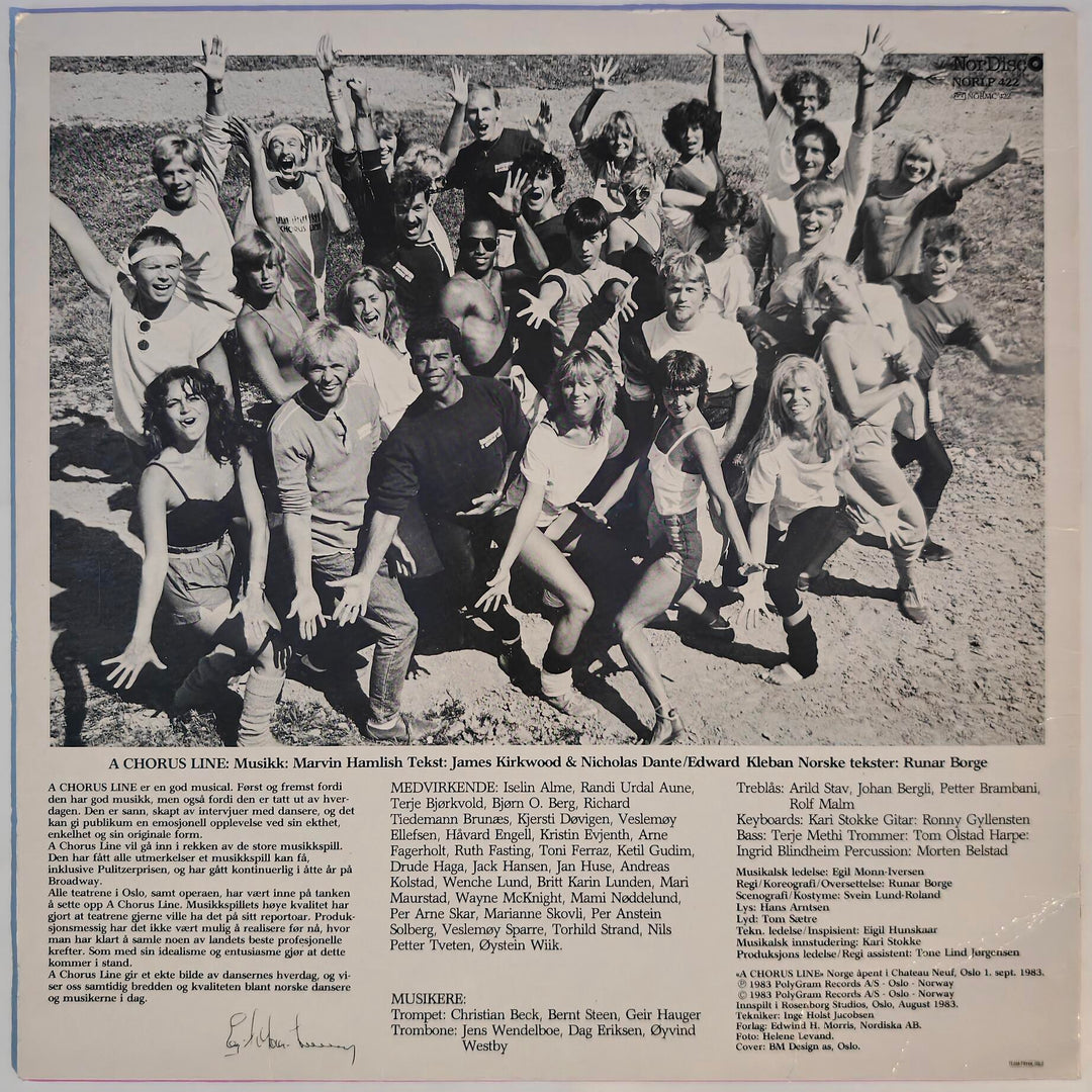 Diverse Artister - A Chorus Line (Norsk Versjon) 1978/1983. LP.