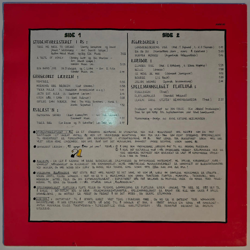 Diverse Artister - Aud-Max-Mix UKA i Ås 1980. LP.