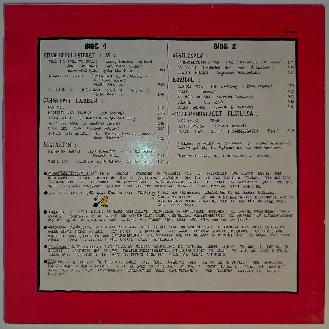 Diverse Artister - Aud-Max-Mix UKA i Ås 1980. LP.