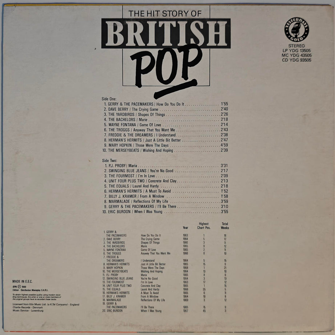 Diverse Artister - The Hit Story Of British Pop Vol. 5 1988. LP.