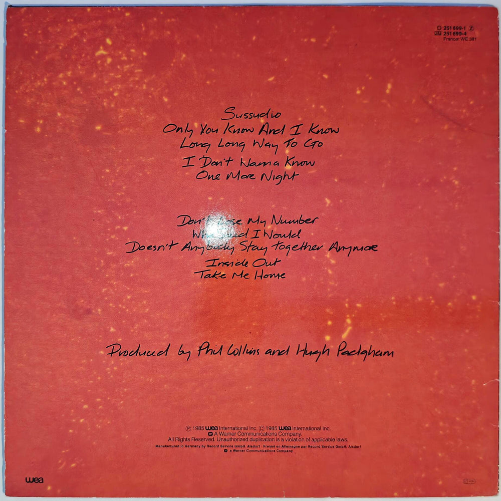 Phil Collins - No Jacket Required 1985. LP.