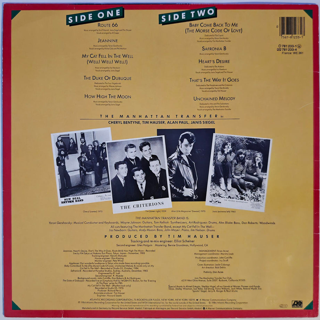 The Manhattan Transfer - Bop Doo-Wopp 1984. LP.