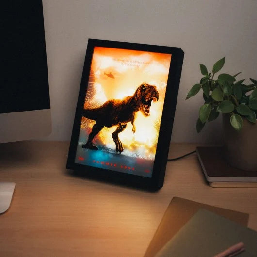 JURASSIC PARK  - Framed LED Print 28x20x5cm