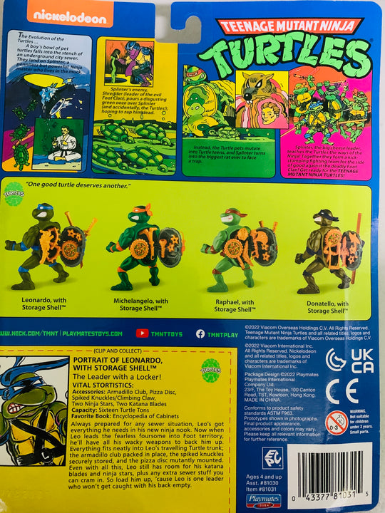 Teenage Mutant Ninja Turtles Leonardo With Storage Shell Figur. Actionfigur.