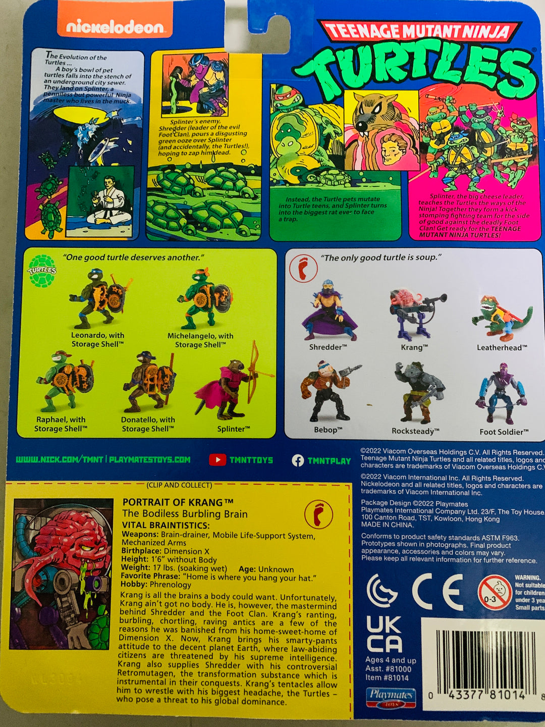 Teenage Mutant Ninja Turtles Krang Figur. Actionfigur.