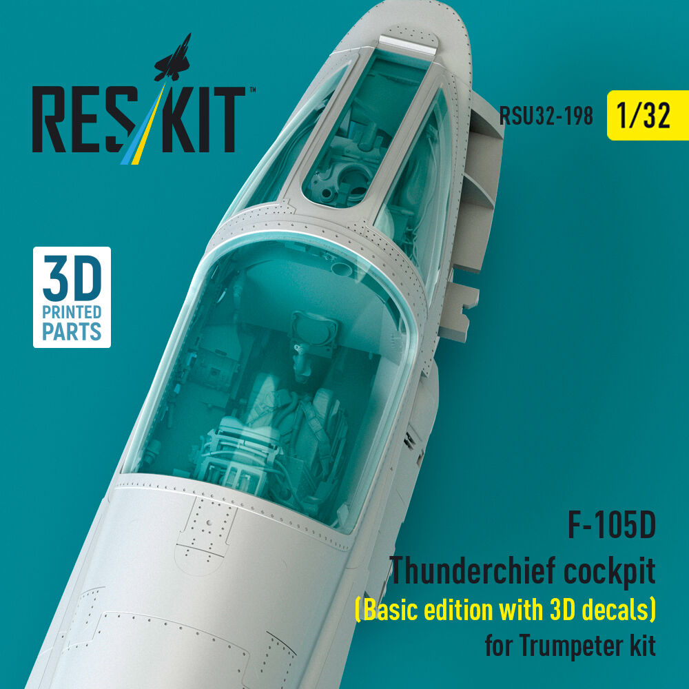 F-105D Thunderchief cockpit (Basic edition with 3D decals) for Trumpeter kit (3D Printed)