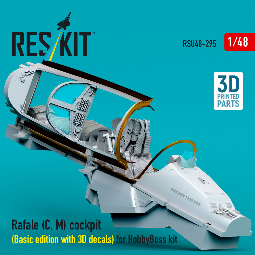 Rafale (C, M) cockpit (Basic edition with 3D decals) for HobbyBoss kit (3D printed)
