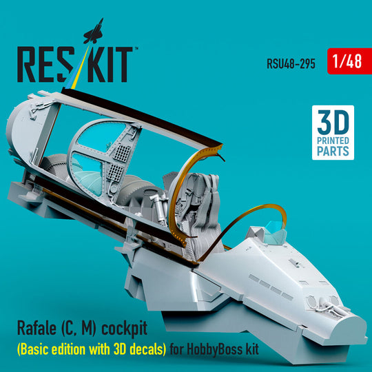 Rafale (C, M) cockpit (Basic edition with 3D decals) for HobbyBoss kit (3D printed)
