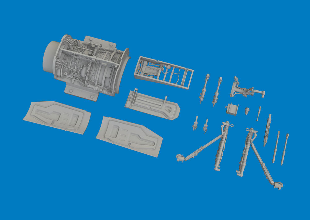 F-16C wheel bays & legs standard PRINT for Tamiya